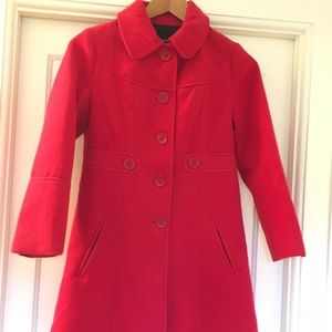 Kids Girls Red Fall/Winter Dress Coat Size 10-12